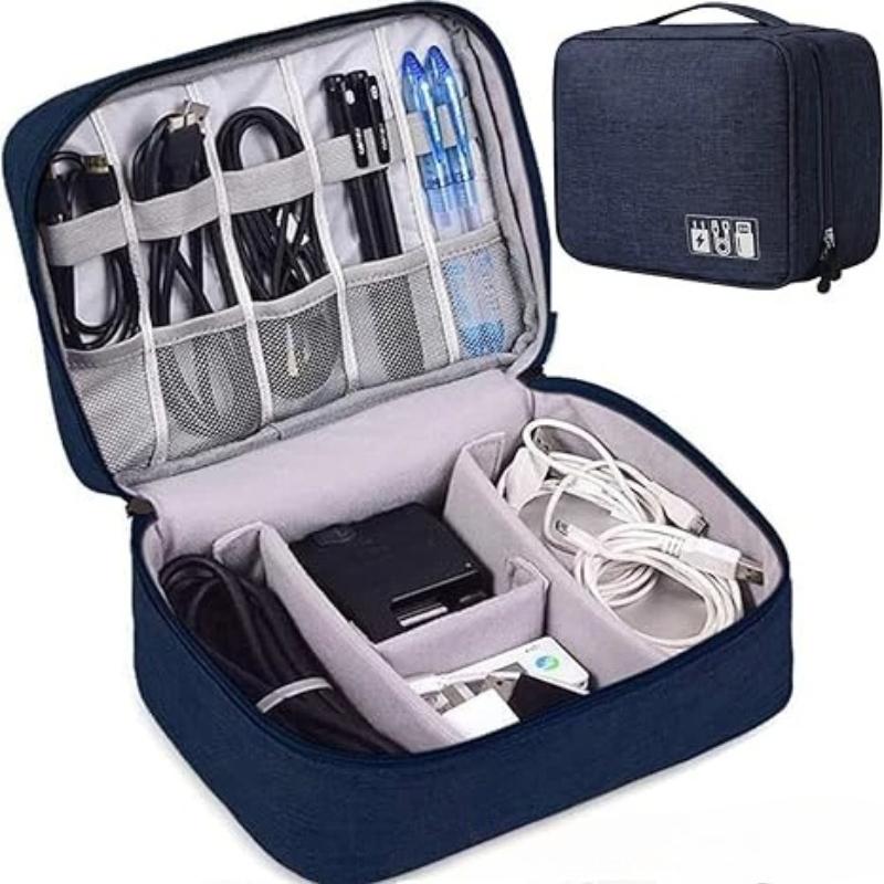 Cable Storage Bag Waterproof Digital Electronic Accessories Organizer Portable Travel Cable Organizer Case for Cable Charger Multi Functional Handbag