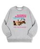 TI.GLAKE Friend Cat Oversized Double-Sided Sweatshirt Gray