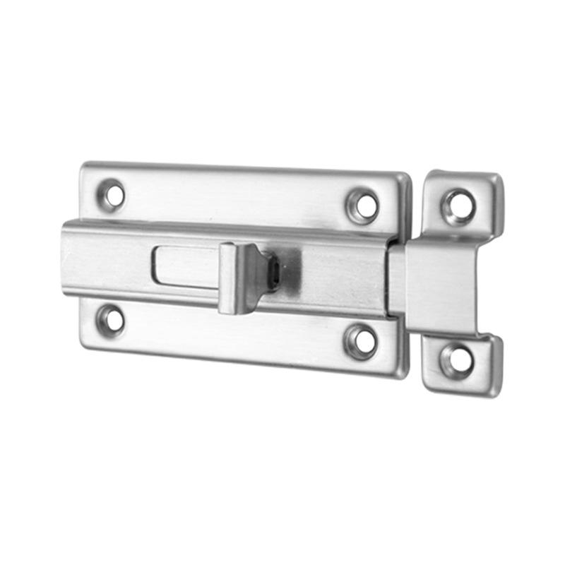 Stainless Steel Automatic Spring Bolt, Manual Button, Anti-theft Wooden Door, Public Health Fitting Room Lock Buckle Accessories
