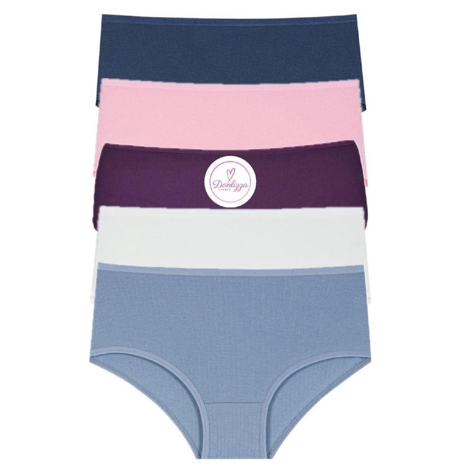 

Ribbed High Waist Women s Panties 5 Pieces M чистый