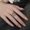 Copper Adjustable Fashionable Finger Ring For Women With Exquisite Geometric Design And Chic Aesthetic