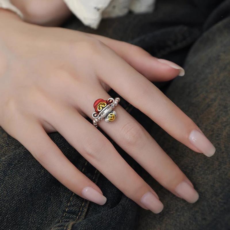 Copper Adjustable Fashionable Finger Ring For Women With Exquisite Geometric Design And Chic Aesthetic