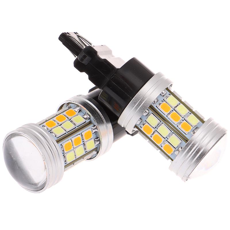2Pcs 3157 LED Amber White Rear Turn Signal Parking High Power Light Bulbs