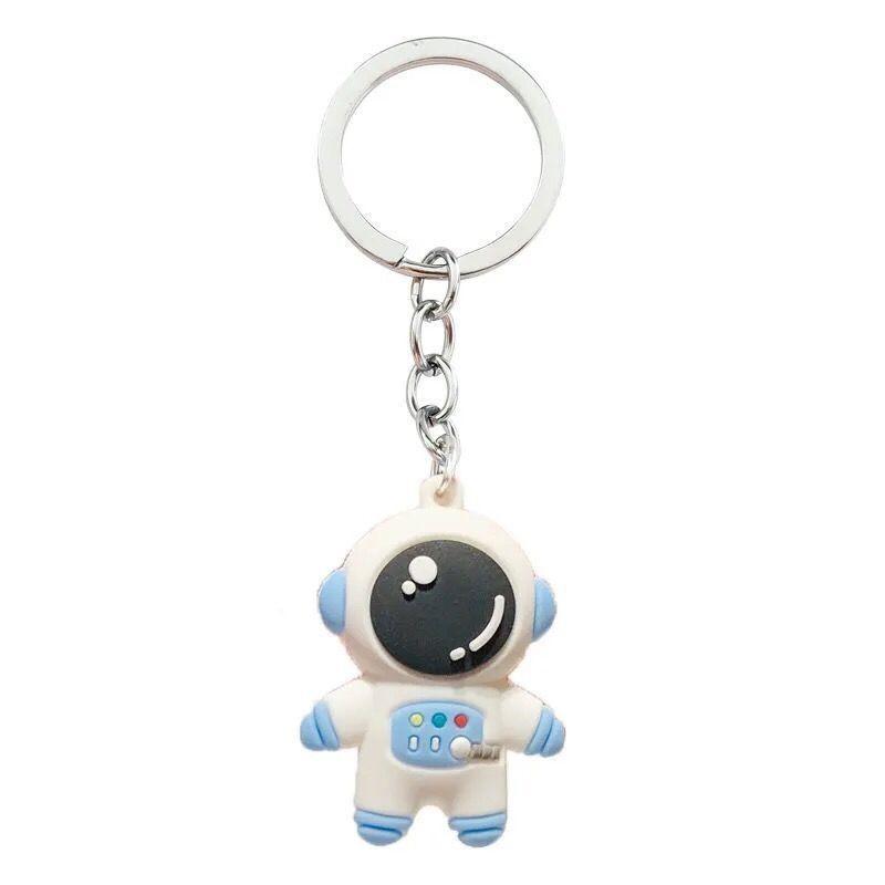 Adorable Cartoon Astronaut Keychain Silicone Keyring Cute Bag Charm