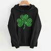 Women's Fashion Casual Long Sleeve Hooded St. Patrick's Day Print Sweatshirt