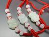 [Stone Town] Jadeite Handwoven Bracelet with Red String, Protective Trivet