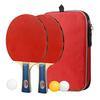 Table Tennis Racket Portable 2 Pieces Ping Pong Balls 3 Set Storage Bag Easy (Set) (Racket) Toy