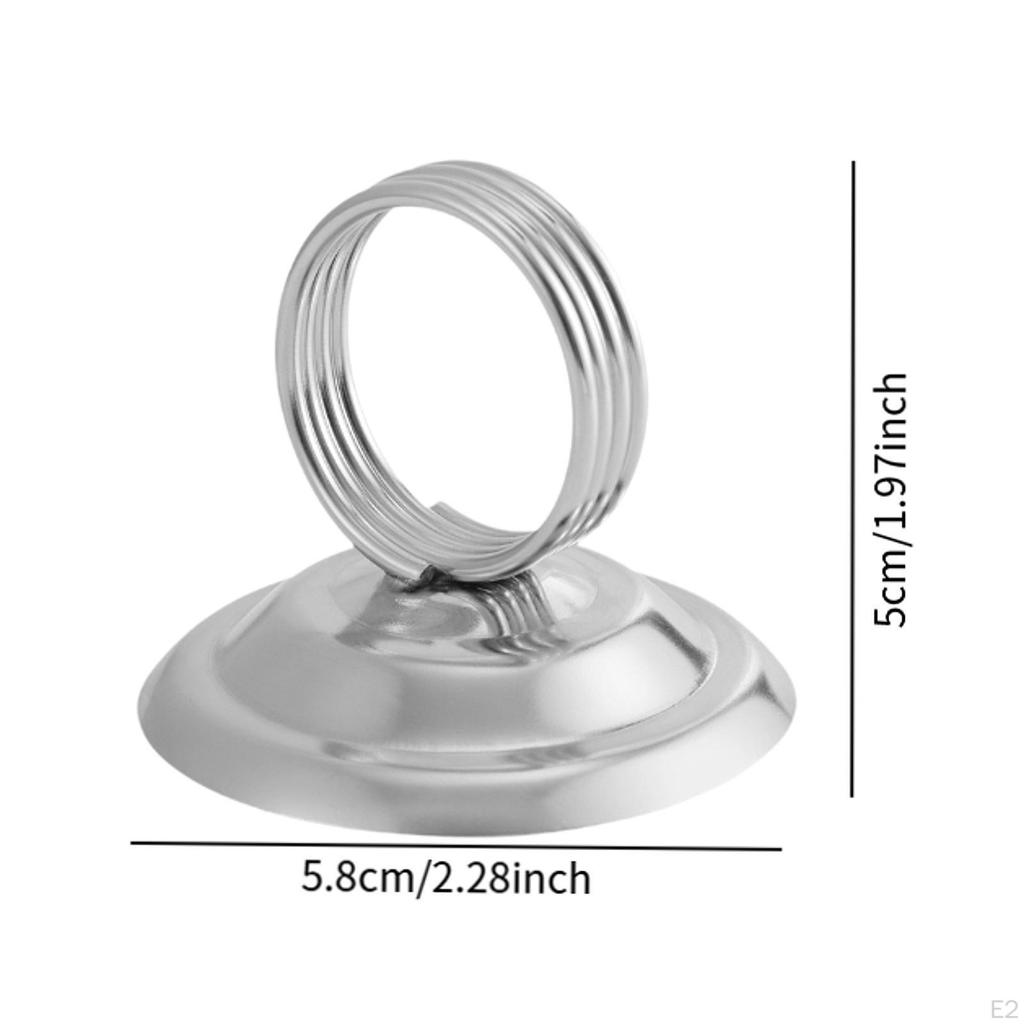 6Pcs Table Number Holders Stainless Steel Photo Clips Clip Place Card for Centerpieces