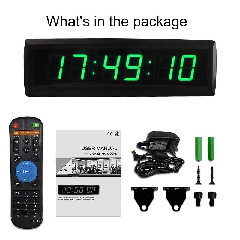 YIZHI Bright 1.8 Inch Green Display Digital Timer LED Desk Table Clocks for Bedroom Classroom Yoga Living Room Office Wall Decor