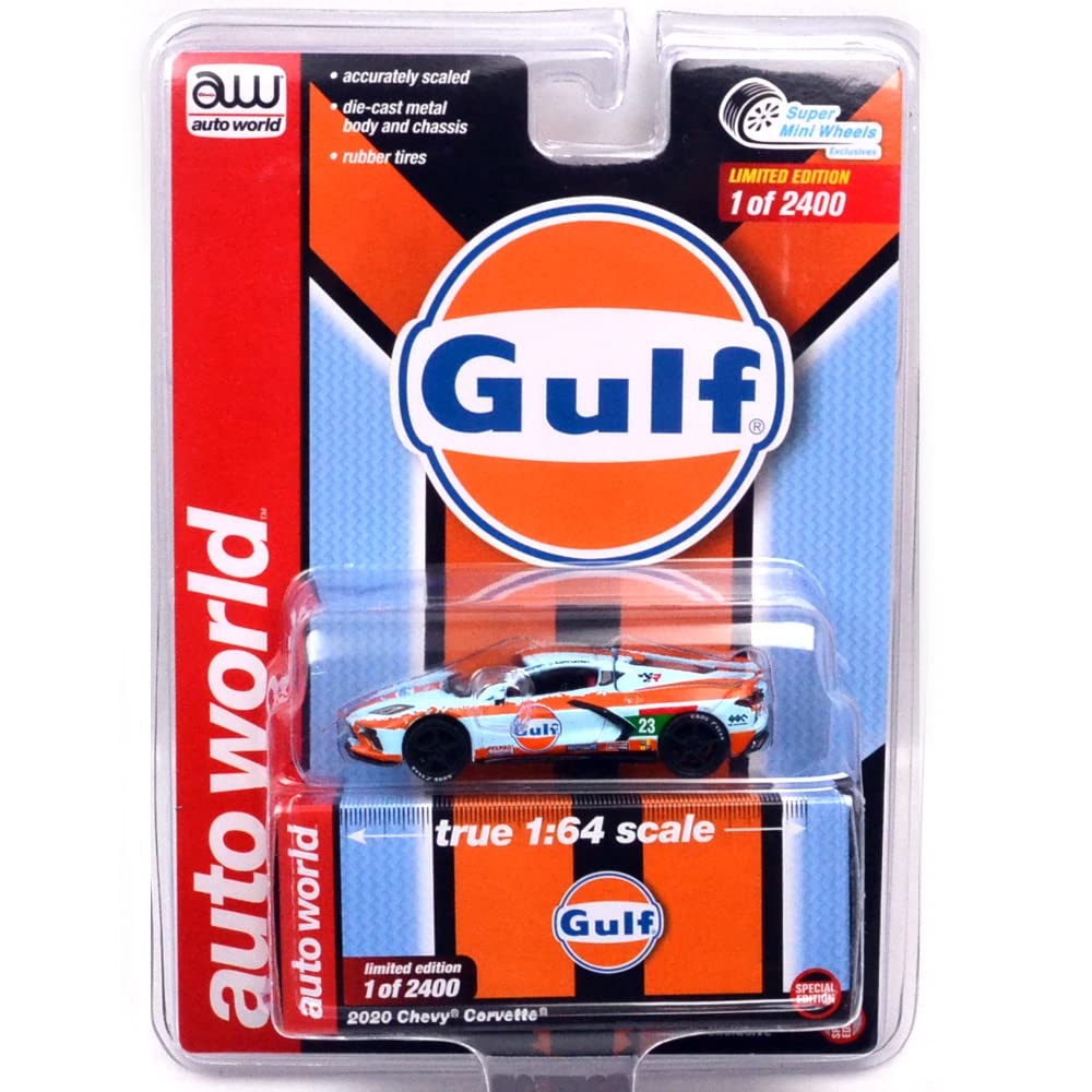 

автомир Auto World масштаб Mini Wheel Exclusive 2020 Chevrolet Corvette 164 Super - - Gulf [Предмет] красный