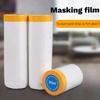 Protective Pre-Taped Masking Film, Dust-Proof Paint Cover for Car, Furniture, and Floor Protection
