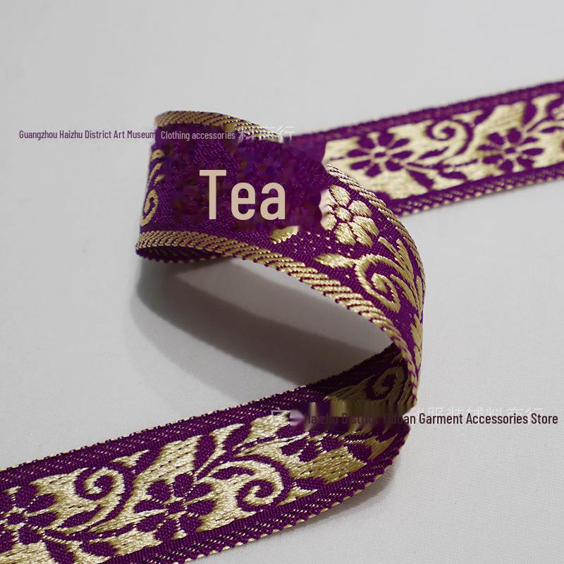 Poliesterowa taśma żakardowa w stylu etnicznym, akcesoria odzieżowe
