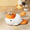 Hund 2-in-1 Interaktives Spielzeug Haustier Automatischer Futter-Leckerli-Spender Cartoon-Enten-Design Langsames Futter Haustier-Snack-Spender für Hundetraining