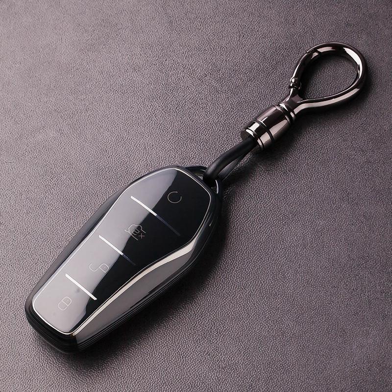 BYD Han EV Key Case for Tang, Song Pro, Qin Plus DMI, Dolphin, Yuan, and Seagull with NFC Buckle