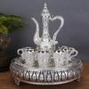 European Wine Set, Alloy Home Peacock Wine Pot Set, Golden Vintage Wine Glass, Wine Pot Home Living Room Decoration,1Set