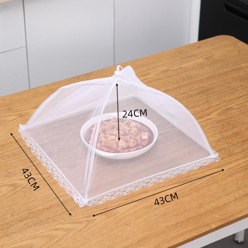 Cubierta de malla para alimentos, plegable, lavable, cubierta para mesas, a prueba de insectos, cubiertas protectoras para platos, accesorios de almacenamiento hogareño de cocina