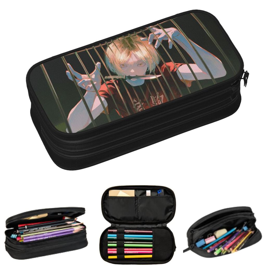Kenma Kozume Haikyuu Anime Japan Volleyball Pencil Cases for Student Gifts Pen Box Pencil Bag Large Storage Pencil Pouch