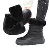 Schneeschuhe Neue Herbst- und Winterschuhe Hohe warme Baumwollschuhe für den Außenbereich Mit Fleece verdickte große Baumwollstiefel Kurze Stiefel