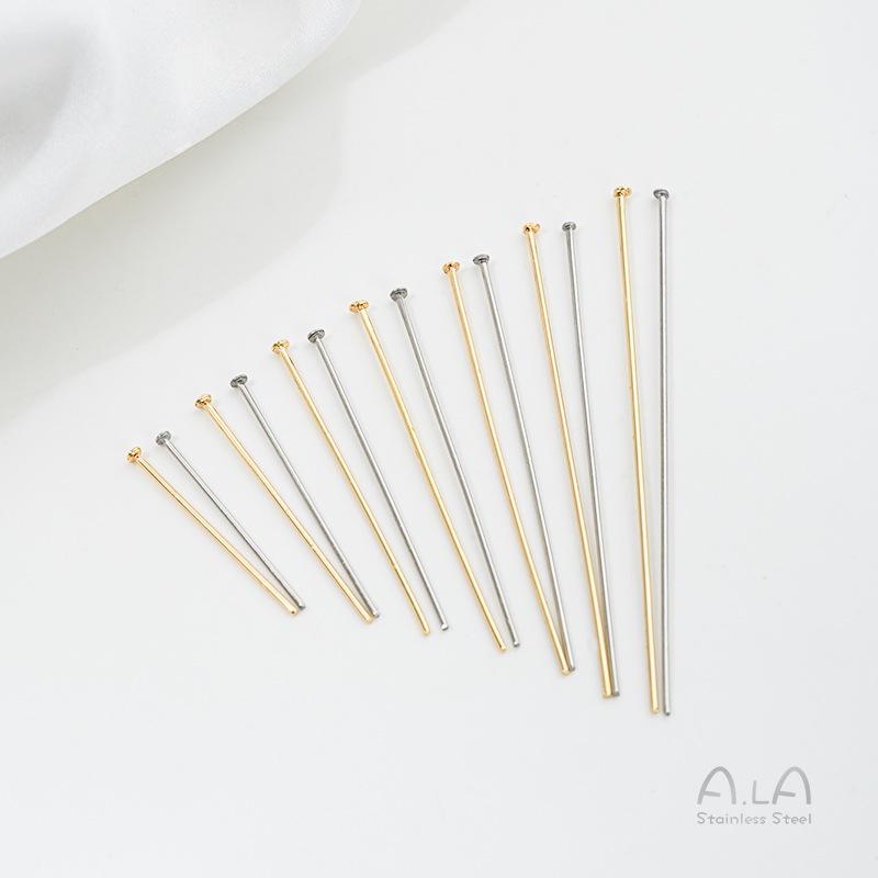 Non-Fading Titanium Steel T-Pins: Flat Head Stainless Steel for DIY Beading & Hanging Ornaments