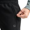 FILA Fitness Solid High Elastic Knitted Long Pants Casual Pants Men bottoms Deep-Black A11M541607B-BK