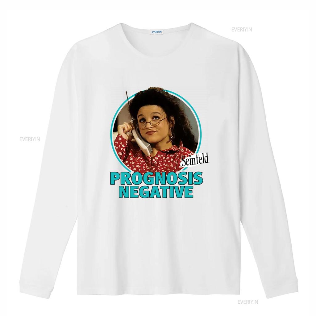 Seinfeld Elaine Prognosis Negative Mens Regular Fit T Shirt vintage Washed Stretched homme Unisex Slightly Soft