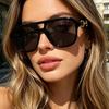 New double beam pilot sunglasses, European and American ins Internet celebrities big frame fashion street shooting show face small sunglasses trend
