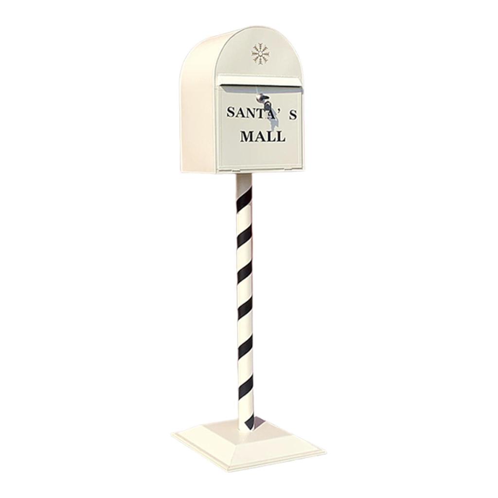 Christmas Metal Standing Mailbox Model Versatile Sturdy Restaurant Bar Decor