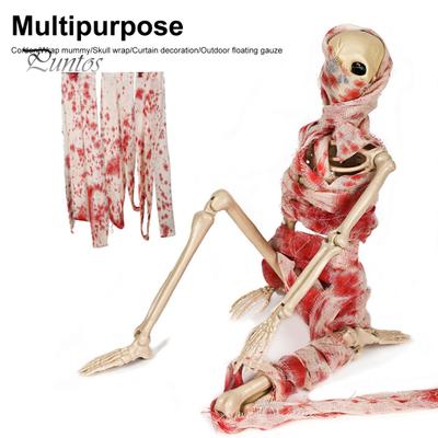 Vendaje de sangre para decoración de Halloween, gasa espeluznante, tela de sangre artificial aterradora, accesorios para el diseño del lugar de la fiesta para la casa embrujada