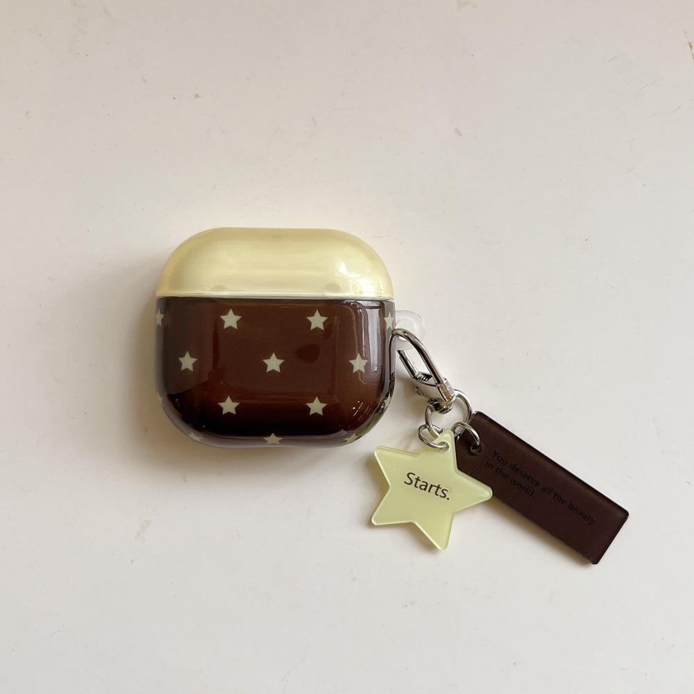 Simple Contrasting Color Star Earphone Cover for Apple AirPods 1 /1 Generation Cartoon Pendant Case PRO1 Anti-drop PRO1