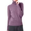 Women's Casual And Fashionable Knitted Pile Collar Solid Color Long Sleeved Top