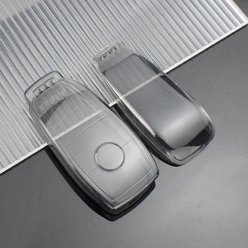 Transparent Tpu Car Key Cover Case Shell Fob Bag For Mercedes Benz A C E S G Class Glc Cle Cla W177 W205 W213 W222 X167 Amg