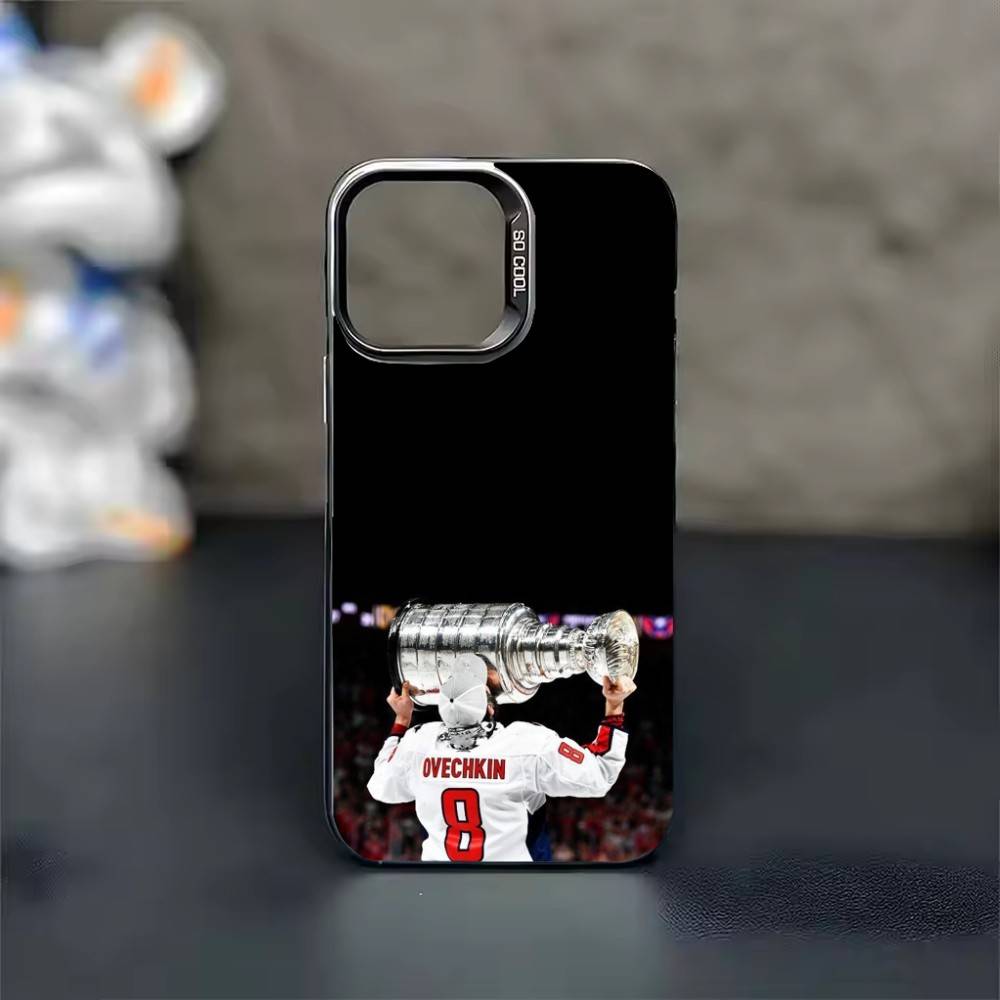 

ice hockey A-Alex Ovechkin 8 Phone Case Color Silver Shell For IPhone 17 16 15 14 13 12 11 Pro Max Plus iPhone17