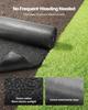 Rubber Mulch Mat Roll, 2 Rolls 244 x 61 cm Recycled Rubber Mulch Mat, 0.5 Thick Cuttable, Reduced Weed Growth, Natural-Looking Weed Barrier Mat,