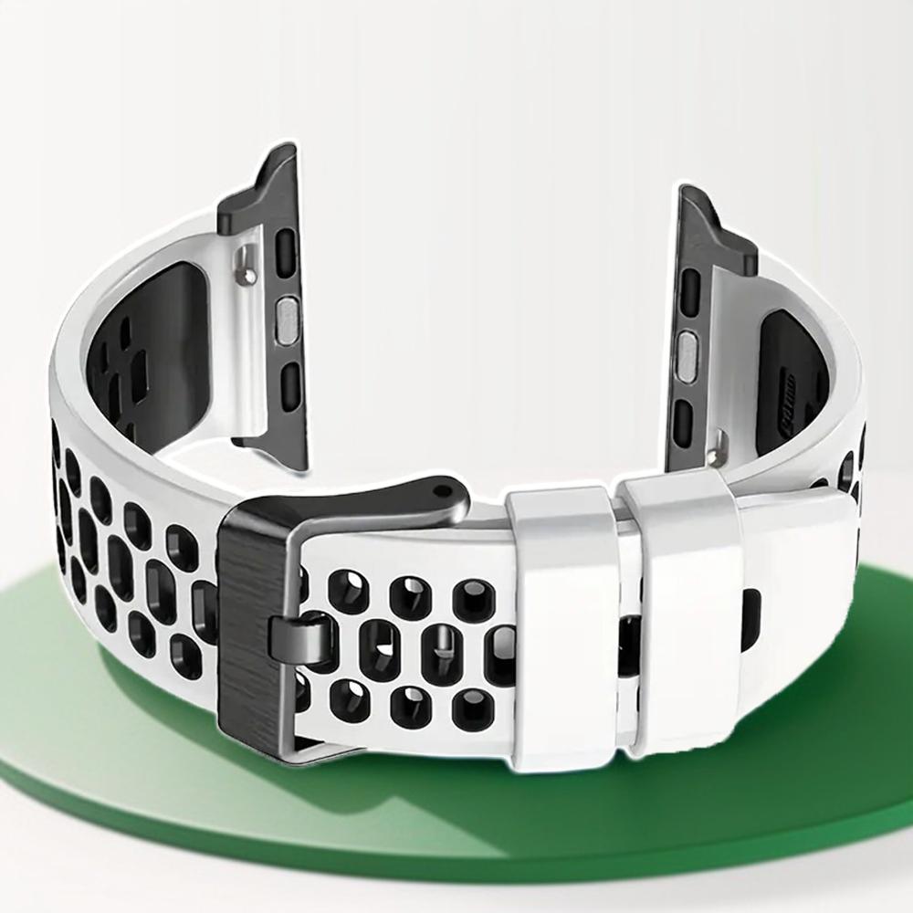 Silicone Watch Band Strap Compatible with Apple Watch Series 10 SE Ultra 2 Bracelet 49mm 46MM 45MM 44MM 42mm Wristband Accessory