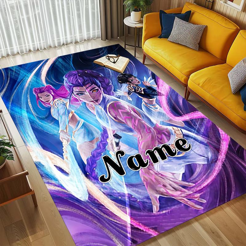 Custom Name Witchcraft Fantasy Living Room Non-Slip Area Rug Soft Carpet for Bedroom Kids Playroom Sofa Office Home Decor Doormat