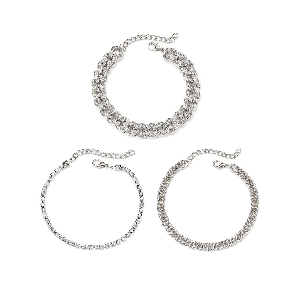 Cold wind summer beach multi-layer pearl anklet, European and American street auction design foot decoration