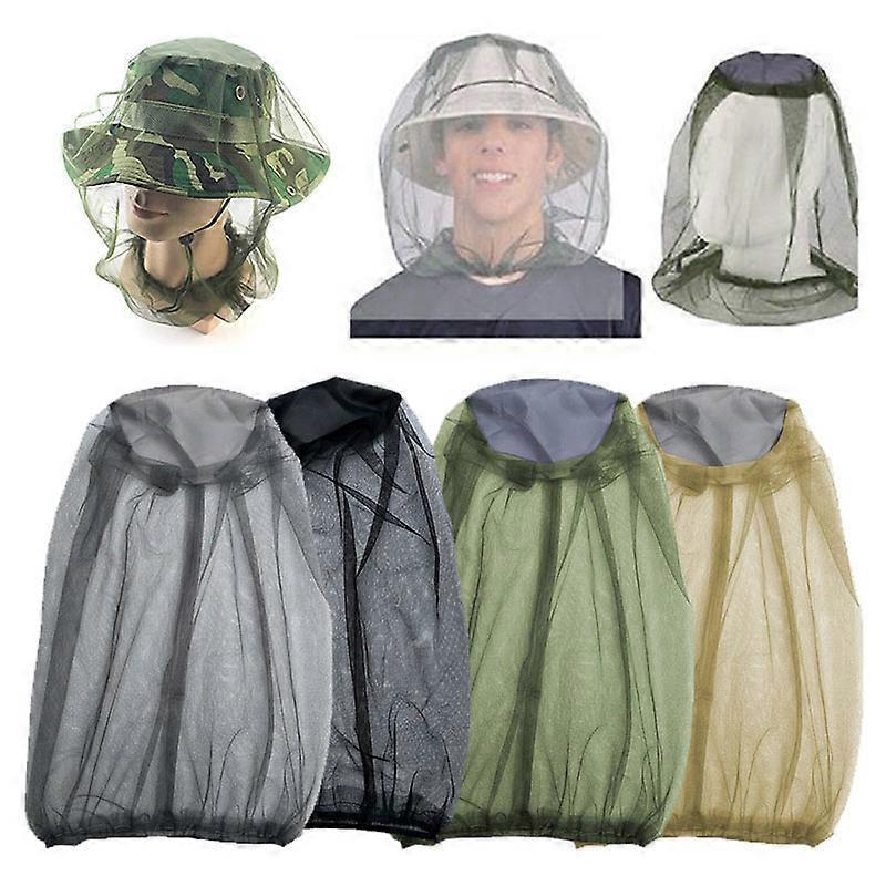 20Pcs Outdoor Fishing Hat Anti Mosquito And Insect Bite Mesh Hat Protects Head And Face Camping Travel Hat Durable Protective Tool