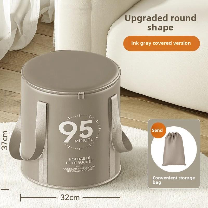 Składana torba na stopy wysoka za łydkę domowy artefakt do kąpieli stóp miska do stóp izolowane wiadro do kąpieli stóp stała temperatura