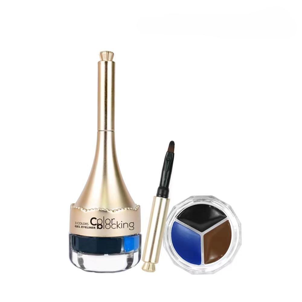 Three-color Colorful Eyeliner Cream Fine Good Color Thick And Thin Waterproof And Sweatproof