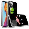 UFO Alien Cat universe Phone Case For Iphone 16 15+ Pro Max 17 Air Capa 14 Plus 16E 13 Pro 12 Mini 11 Cover