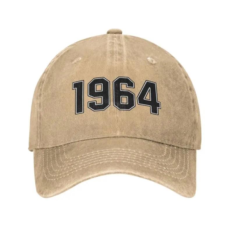Custom Cool Cotton Born In 1964 Birthday Gift Baseball Cap for Unisex WomenPersonalized Adjustable Adult Dad Hat Hip Hop