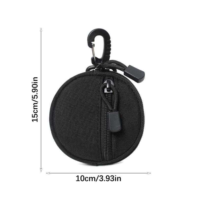 Round Zippers Multifunctional Storage Bag Organizers For Outdoor Featuring Quick Detach ABS Clip Abrasion Resistant Fabric