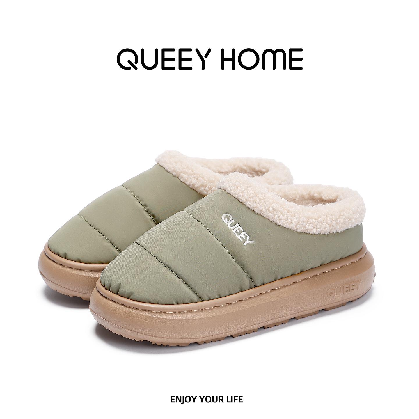 

Зимние хлопковые тапочки для женщин: Комнатные/Уличные, Нескользящие, Плюшевые, С закрытой пяткой, Теплые домашние тапочки для осени/зимы. 38-39 (fits 37-38 EU) армия зеленый