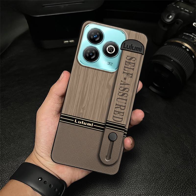 

Персонализированный браслет-чехол для телефона для ZTE Blade A75 4G/Z2359, мужской, простой, геометрический, силиконовый, с подставкой, противоударный ZTE Blade A75 4G/Z2359