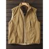 Lightweight and Warm! Antibacterial! Export Surplus Men's Autumn and Winter Thin Windproof Stand-Up Collar Cotton Jacket Vest Coat
