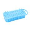 Silicone Body Scrubber Rectangular Gentle Massage Exfoliating Silicone Bath Brush with Hanging Hole