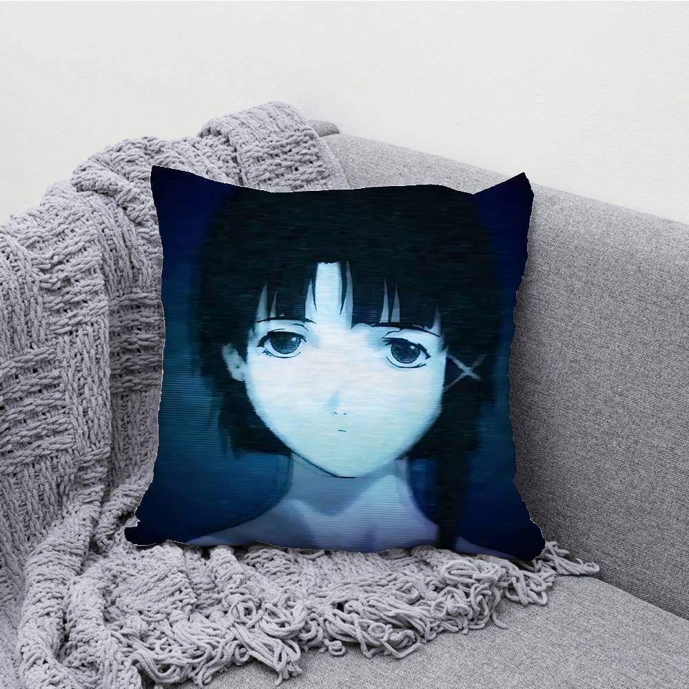 S-Serial Experiments Lain Pillowcases Bedroom Living Room Sofa Home Decor Polyester Cushion Cover with Zipper