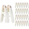 24 Pack Plastic Clothes P Heavy Duty Clothesp for Laundry, 2.36 Inch Clothesline Clips Clothes Pegs with No Trace Design, Windproof Clothes Clips for
