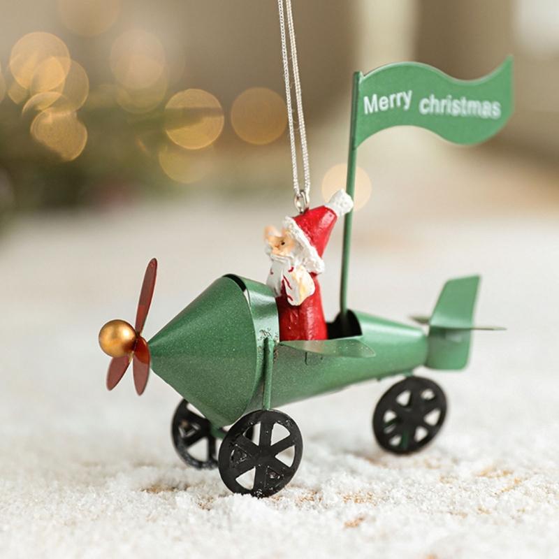 Miniature Christmas Hanging Ornament Miniature Christmas Hanging Ornament Delicate Iron Resin Holiday Tree Adornment