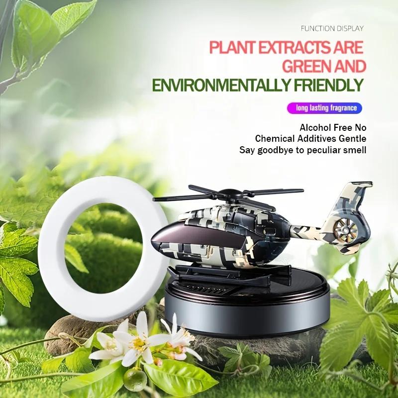 Helicopter Car Air Freshener Solar Automatic Rotation Propeller Essential Oil Diffuser Dashboard Perfume Decoration Ornament
